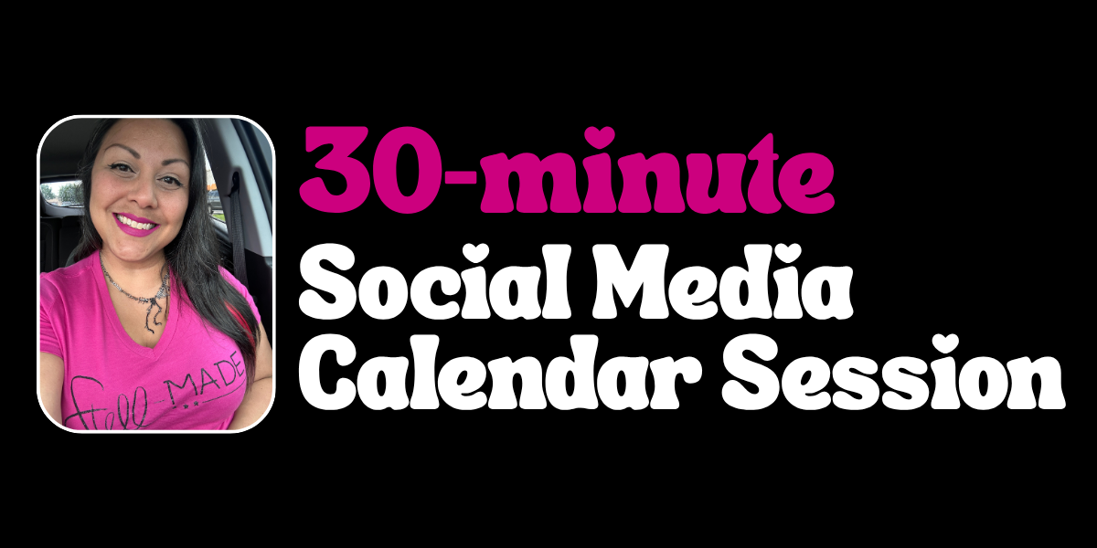 30-min Social Media Calendar Session