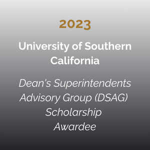 USC DSAG Scholarship Awardee
