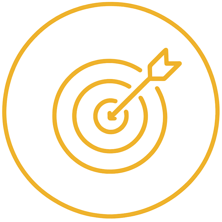 Target icon representing strategic focus and clear direction.