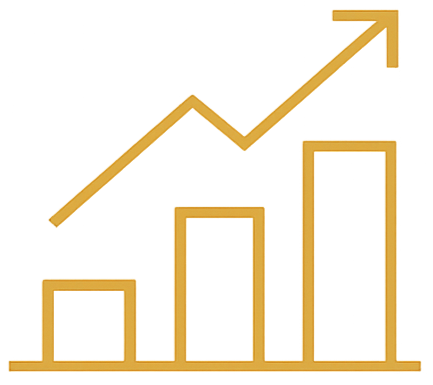 Growth chart icon representing measurable business growth