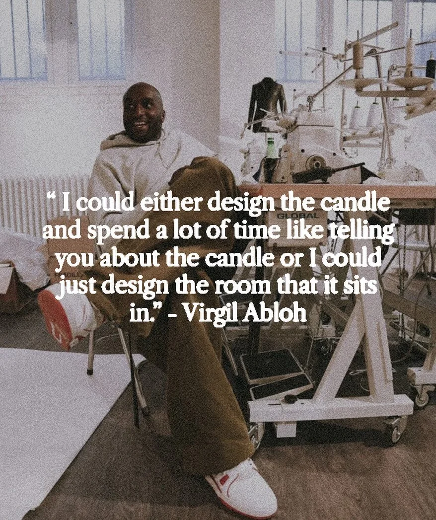 currently stuck with this quote in my head 🏹

#virgilabloh #creativeprocess #design