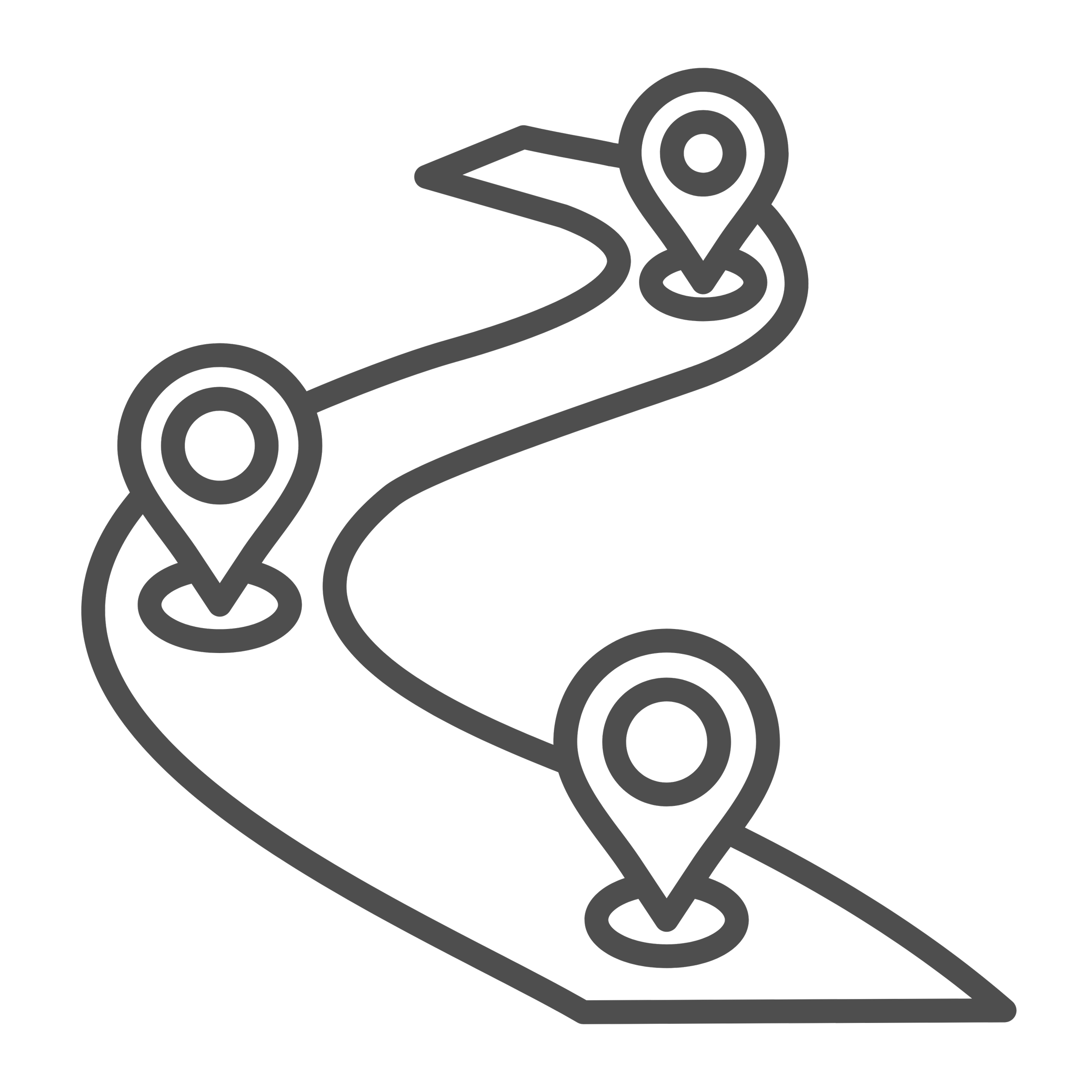 Outline of a skateboard with a target symbol on the front of it.
