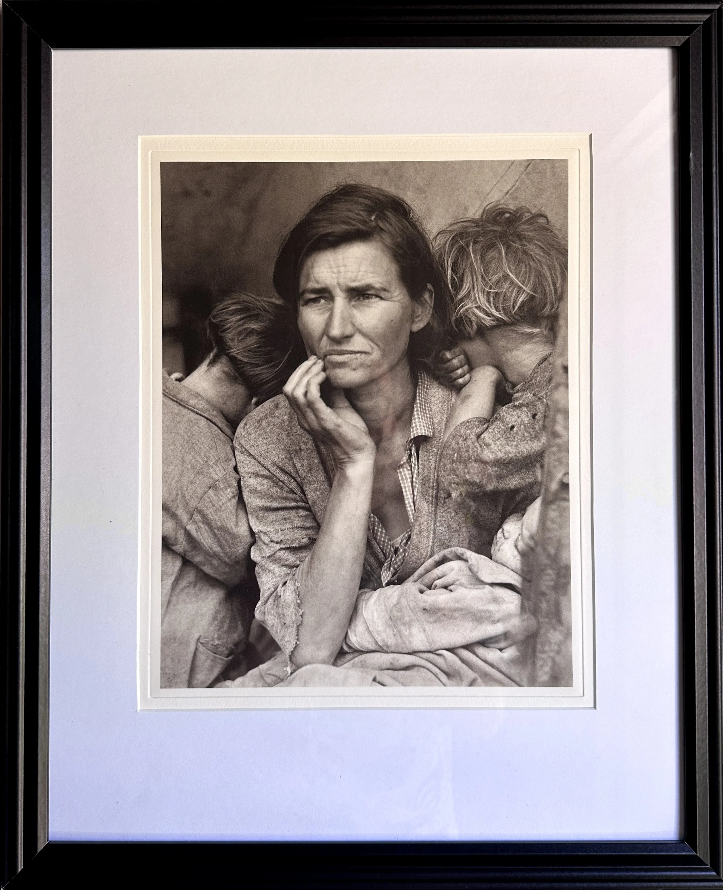 "Migrant Mother" by Dorothea Lange — Photogravure, Working Theory Press ($500 value)
This piece comes from Roy Stryker's personal FSA collection, archived at the University of Louisville, photographs Stryker handpicked from the 170,000 he oversaw as 