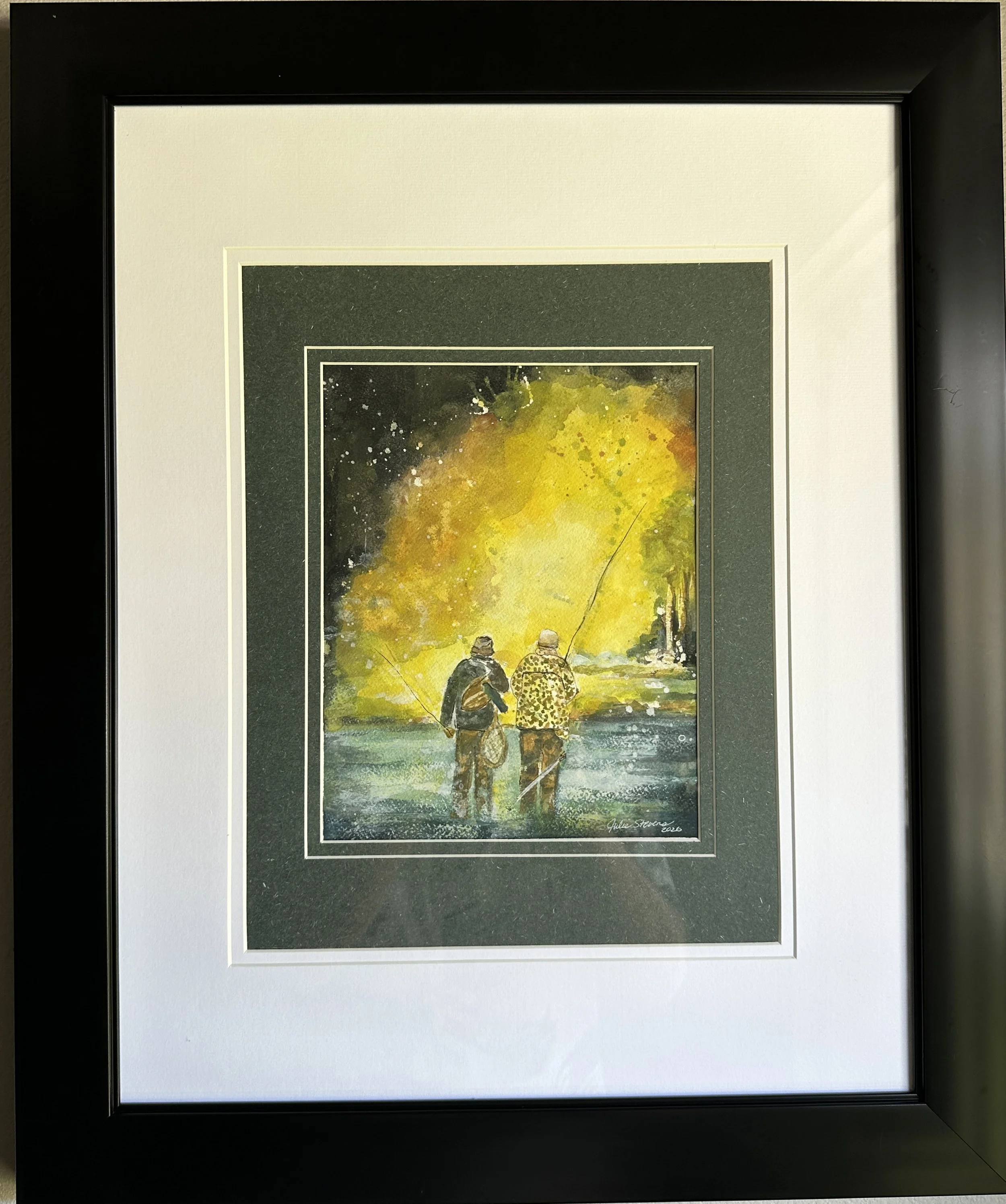 Julie Stevens Watercolor — "Two Lines, One Story" ($400 value)
Memories of coloring with my dad as a child have stayed with me and quietly shaped a lifelong love of painting. Over the years, I've returned to art time and again, never as a full-time p