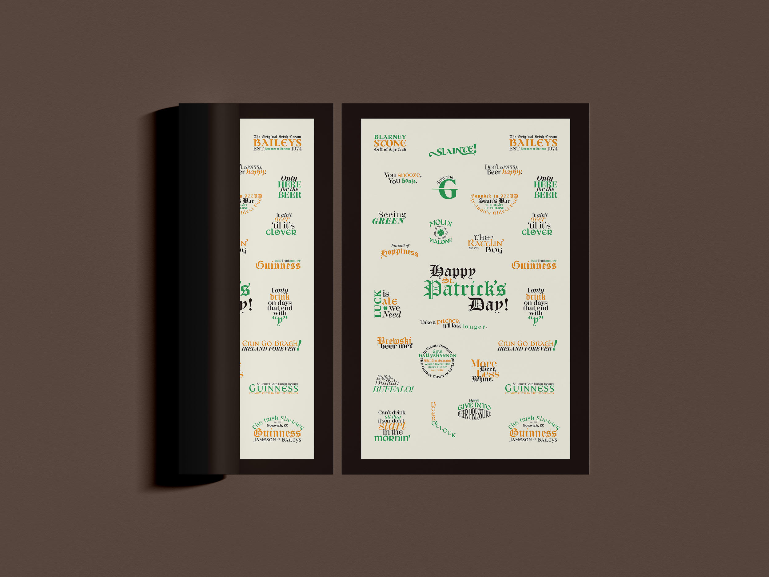 St. Patrick's Day Type Badges