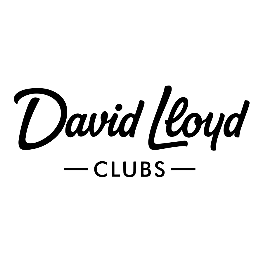 David Lloyd logo in black text and white background