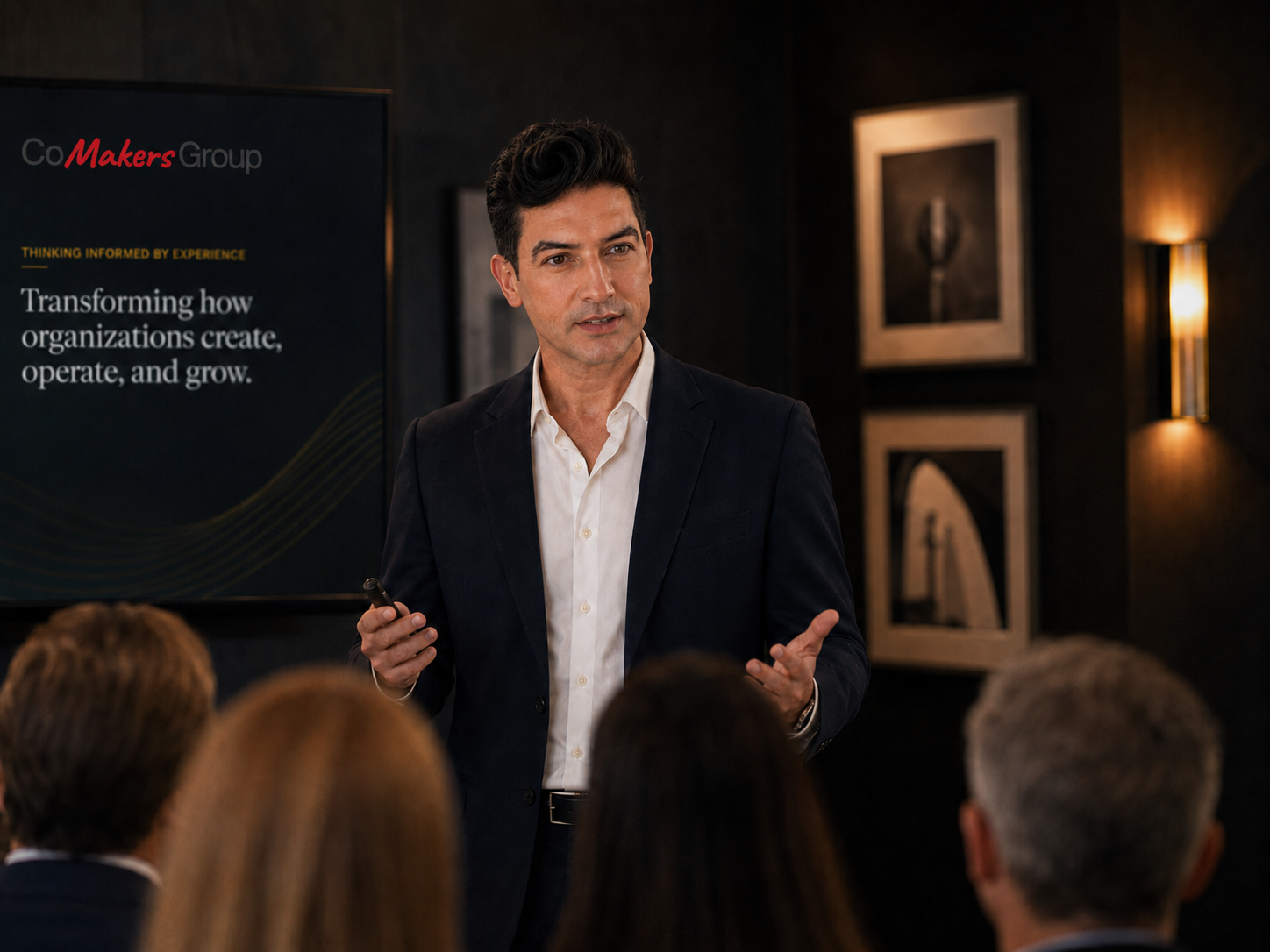 Daniel Marin presenting on creative transformation, in-house agency operating models and the future of content production.
