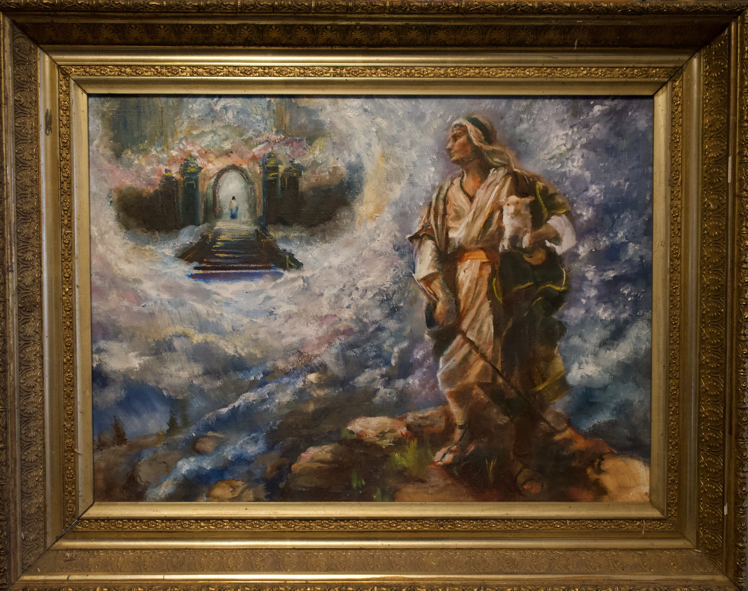 Framed David painting