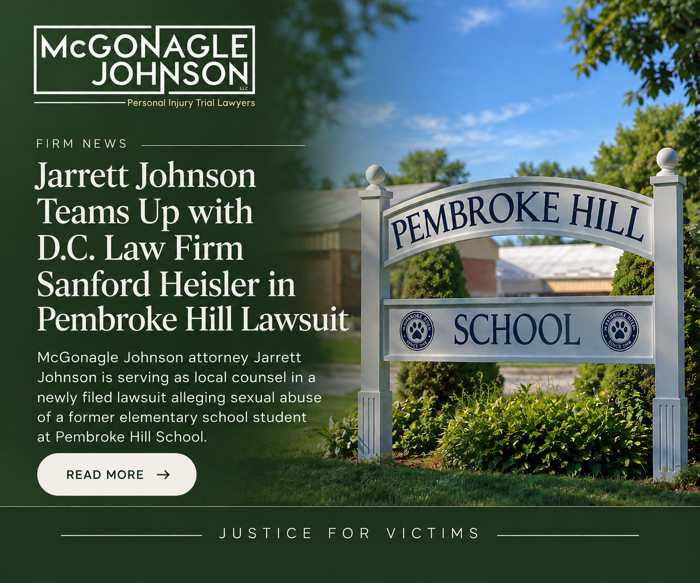 Jarrett Johnson Teams Up With DC firm Sanford Heisler in Pembroke Hill Lawsuit