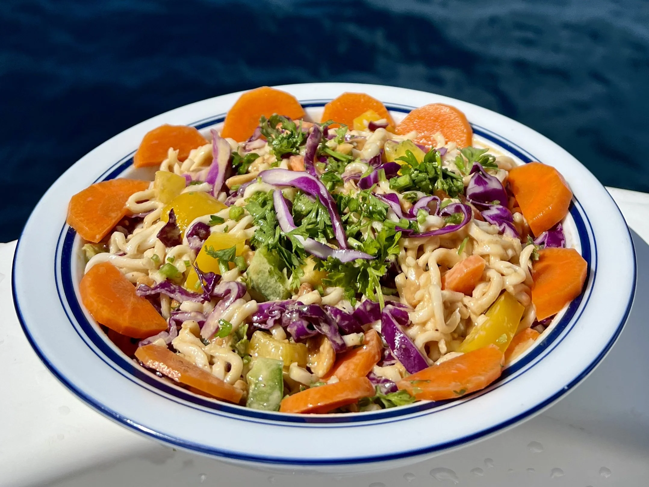 Ramen Noodle Salad - easy to prepare on a boat