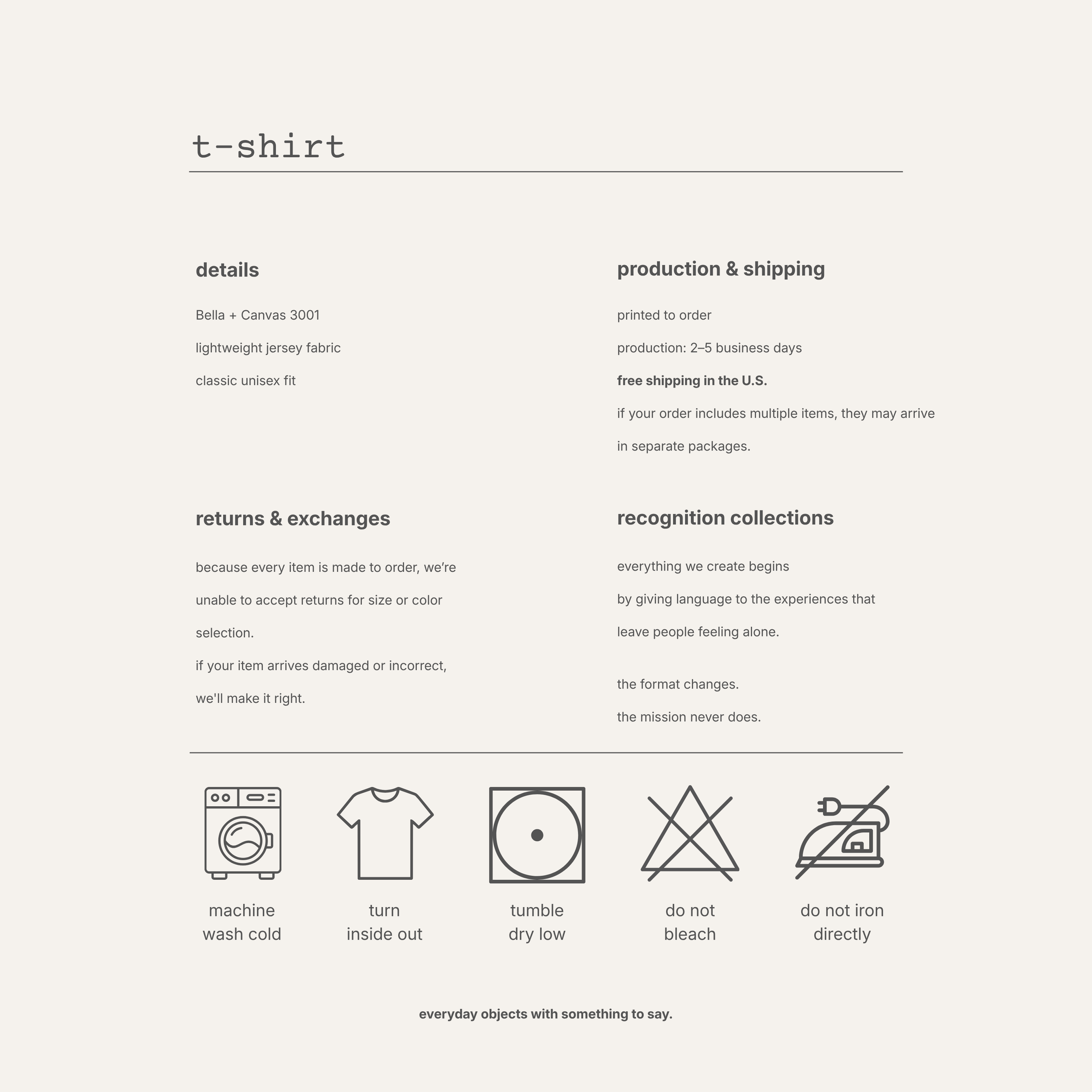 bella canvas 3001 t-shirt details and care guide