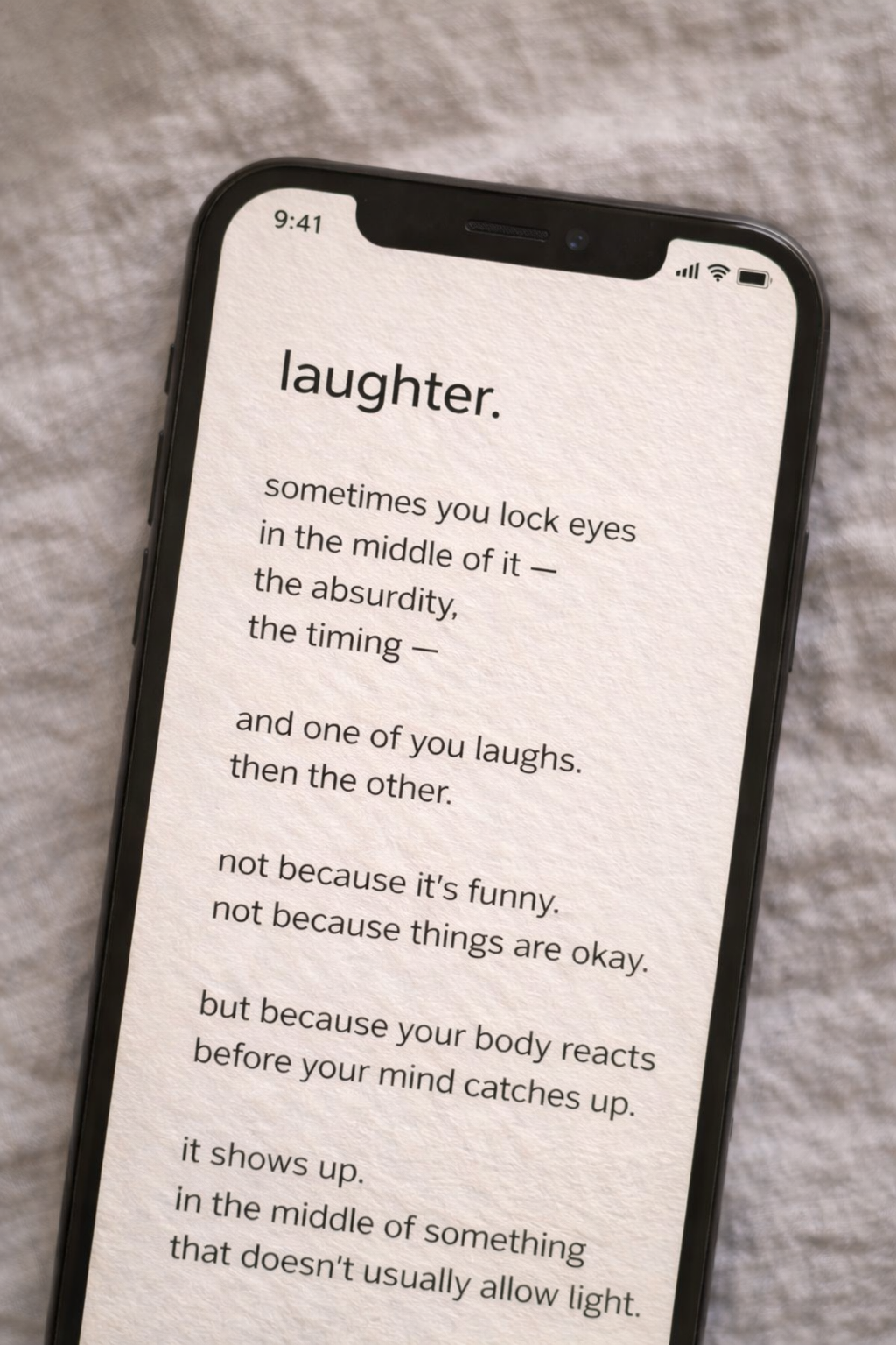 little breath — laughter (phone wallpaper)