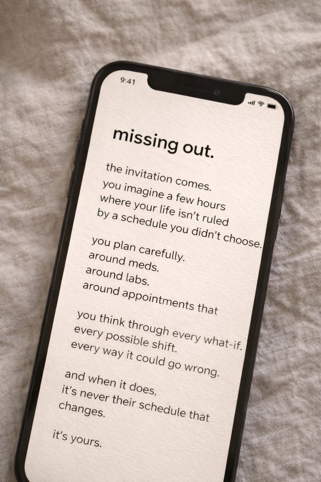 little breath — missing out (phone wallpaper)