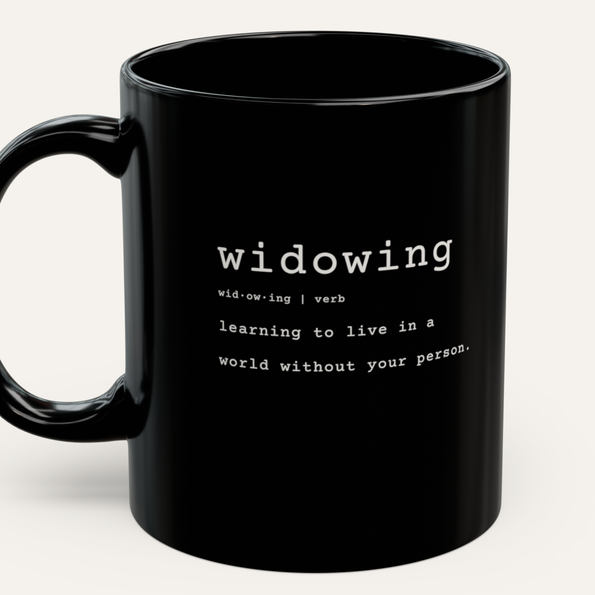 widowing™. mug | black