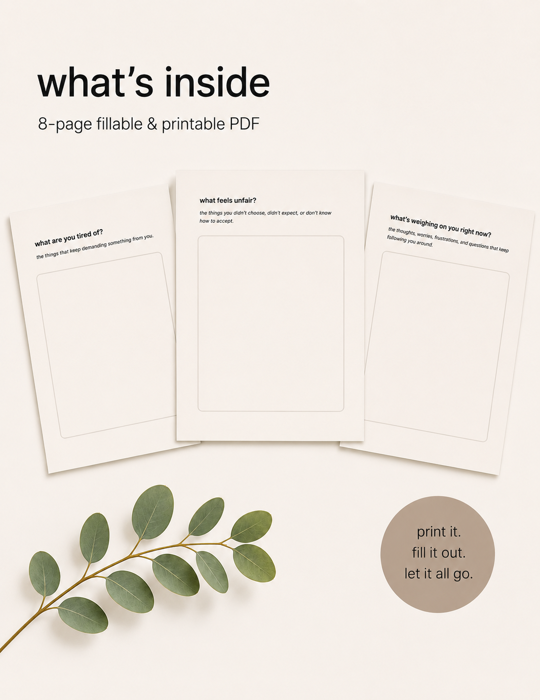printable caregiver worksheets about overwhelm and feeling misunderstood