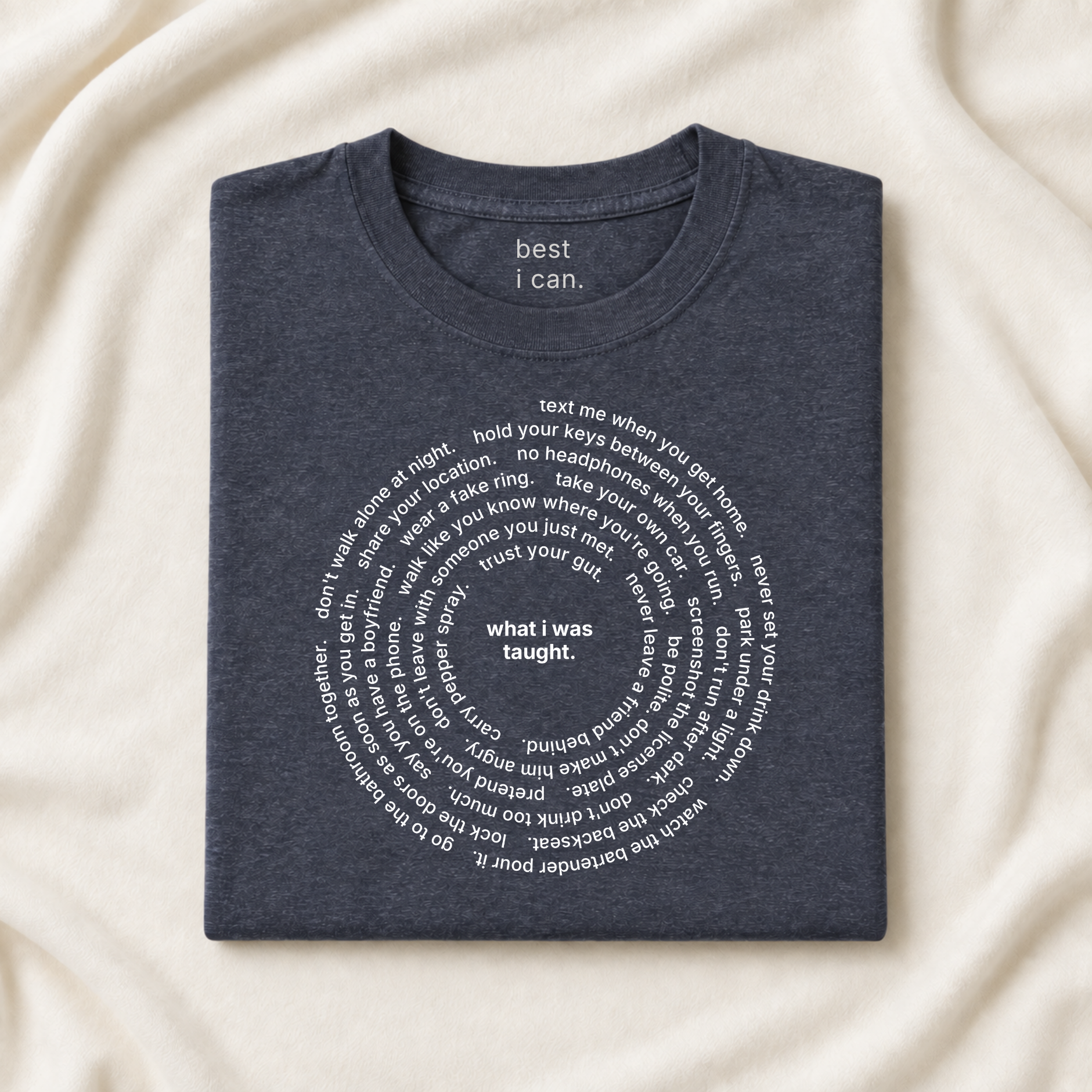 what i was taught. | what are we teaching men? | t-shirt