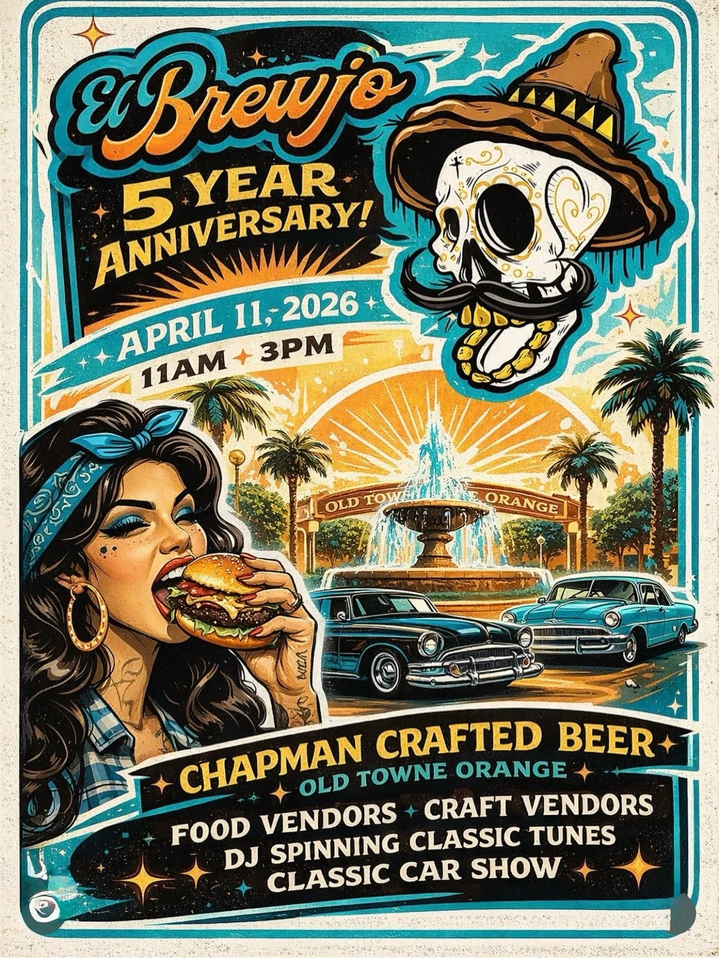 Today is the day!

Join us in celebrating Brewjo&rsquo;s 5th Anniversary today at Chapman Crafted in Orange. Cesar has planned an awesome event with a vintage car show, music, local vendors, craft beer and of course great food! Come on down for a gre