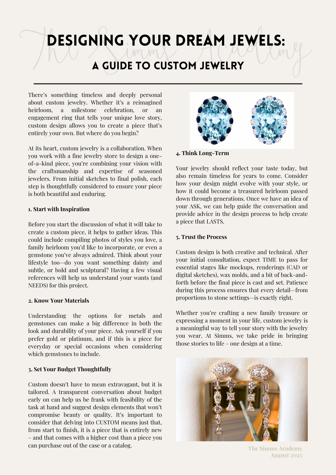 Designing Your Dream Jewels: A Guide to Custom Jewelry