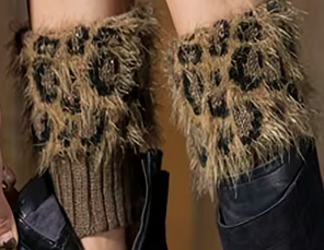 Chic Leopard Print Leg Warmers