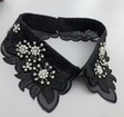 Elegant Black Lace Floral Collar