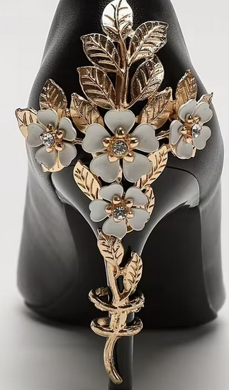 Elegant Floral Stiletto Heel Jewelry