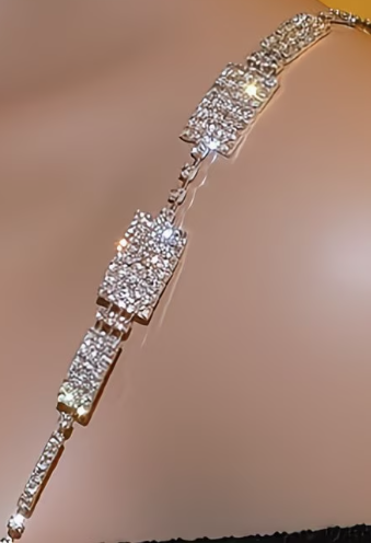 Crystal Rectangular Block Shoulder Jewelry