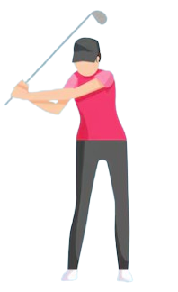 Person in a pink shirt and black pants leaning over a large microscope in a laboratory.