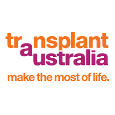 Transplant Australia logo with the tagline 'make the most of life' in orange and purple text.