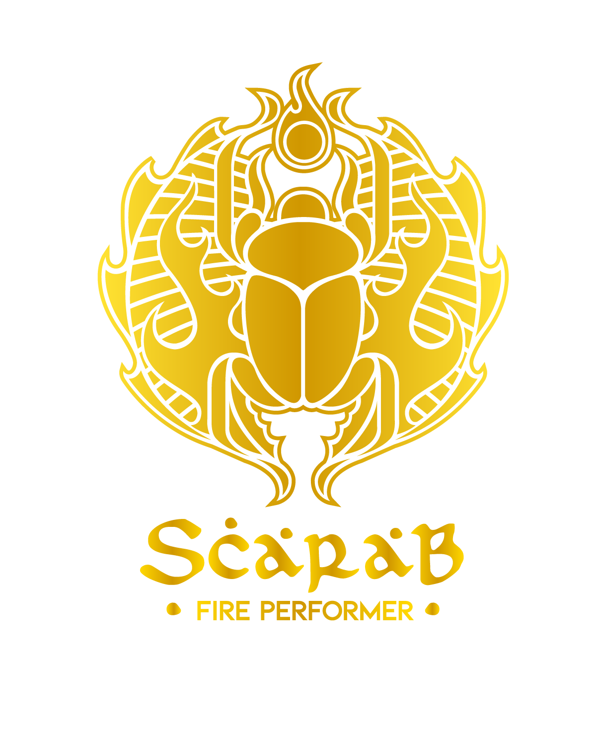 Scarab Fire Performer Logo with Performance name written below.