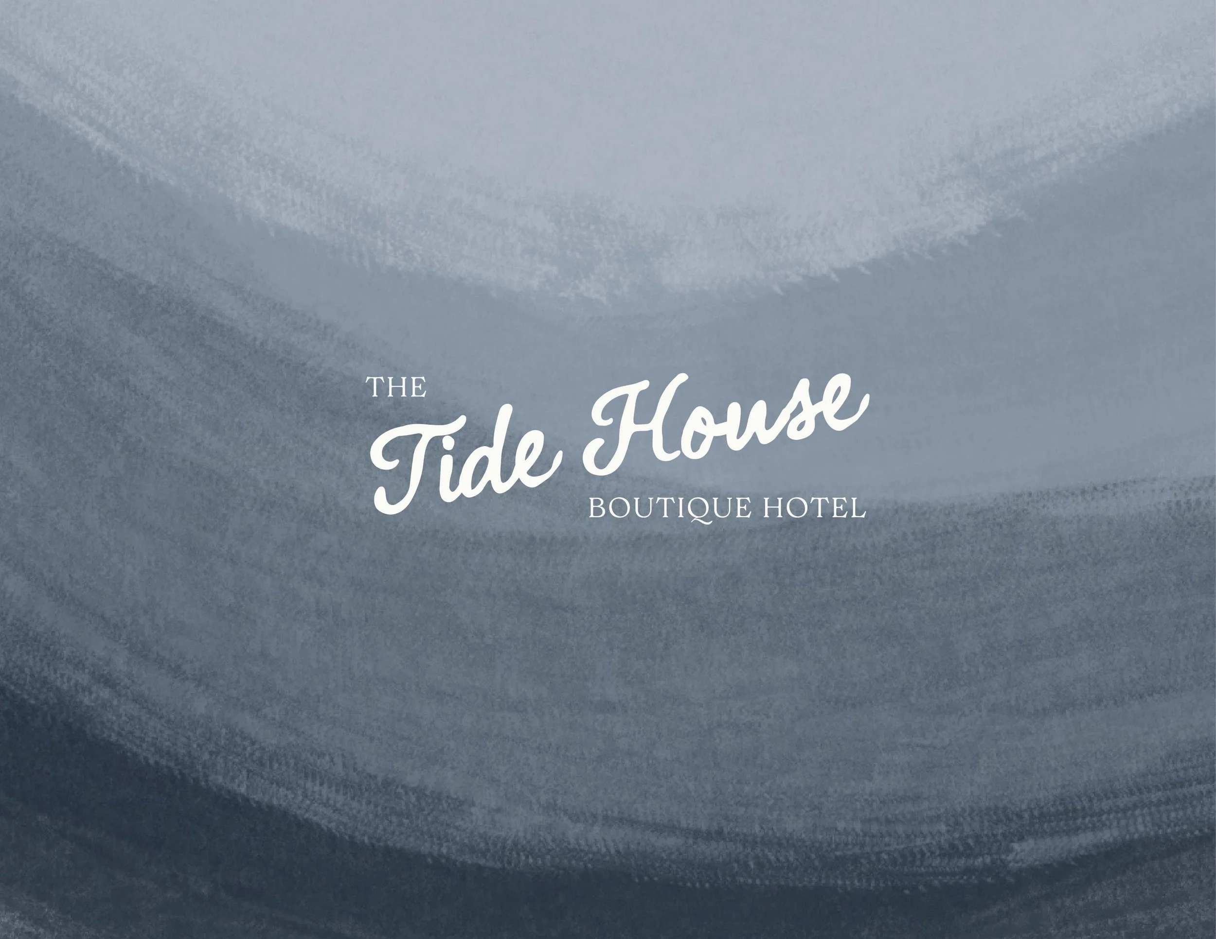 Tide House boutique hotel visual identity featuring custom typography and a coastal-inspired brand aesthetic.