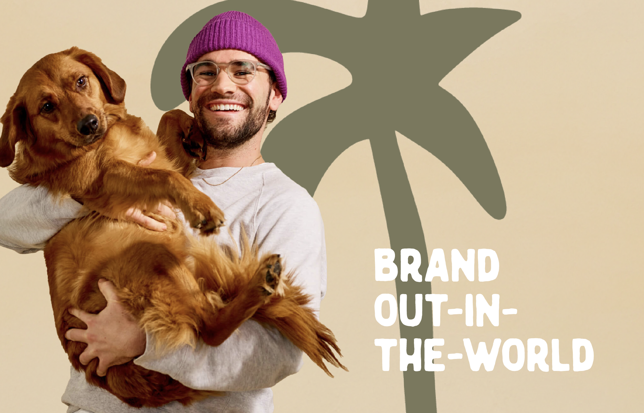 Gentle Wuff brand campaign featuring lifestyle dog photography, bold typography and custom illustrated graphics.