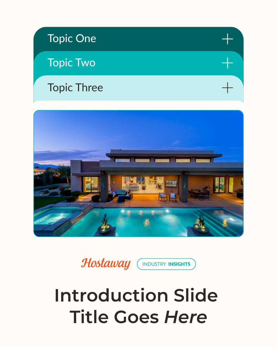 Hostaway Industry Insights social media carousel and content design.