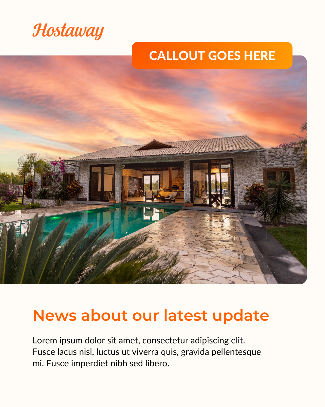 Hostaway industry news and short-term rental social media content design.