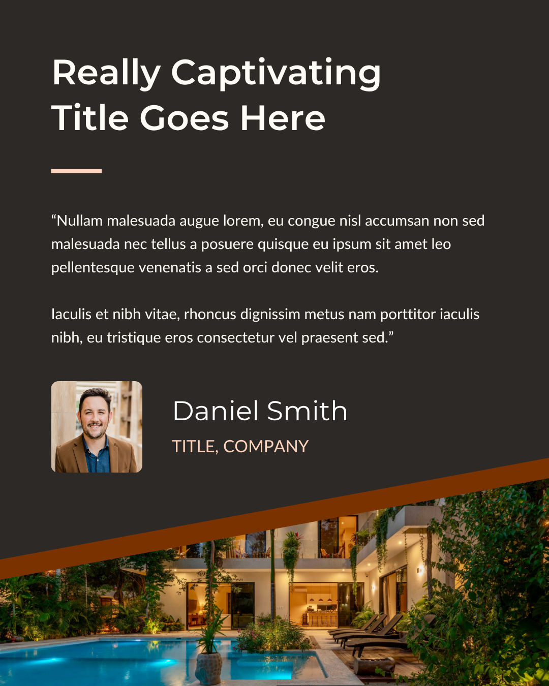 Hostaway thought leadership and testimonial social media template design.