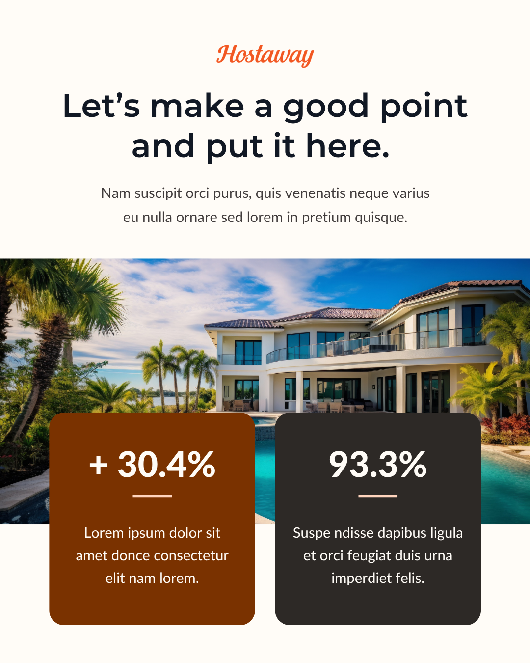 Hostaway social media infographic and data-driven digital campaign design.