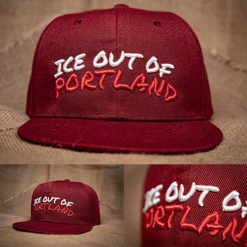 Ice Out Of Portland Puff Embroidered Hat