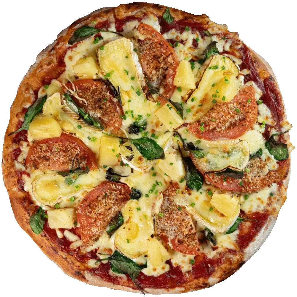 Ouh La La Pizza - Brie, pineapple, tomato, pine nuts