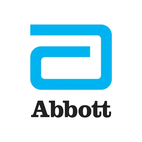 The Abbott logo featuring a stylized blue 'a' shape above the word 'Abbott' in bold black letters.