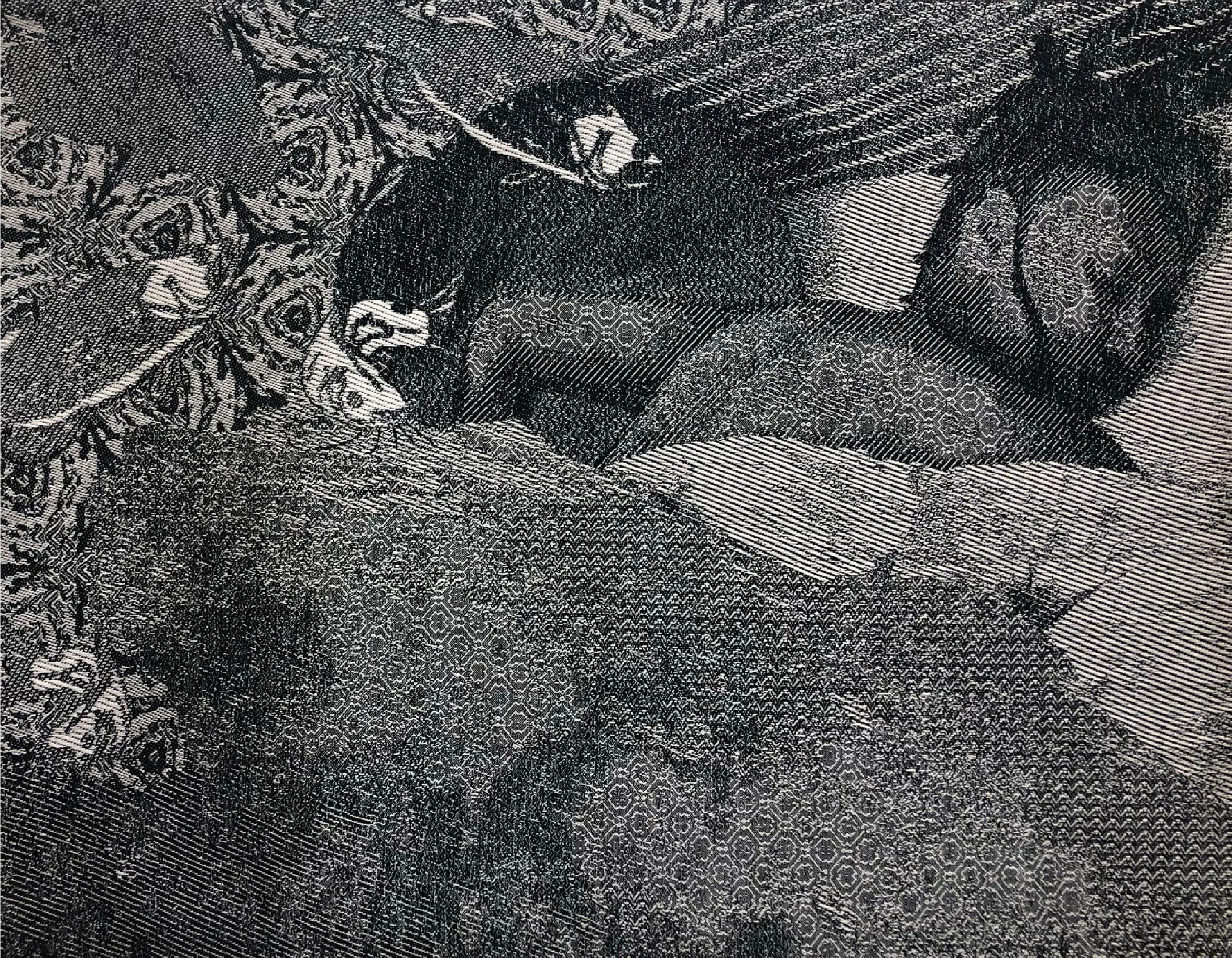 Dreaming of Fish (II), 32" x 42", handwoven on TC@ loom, cotton, 2023