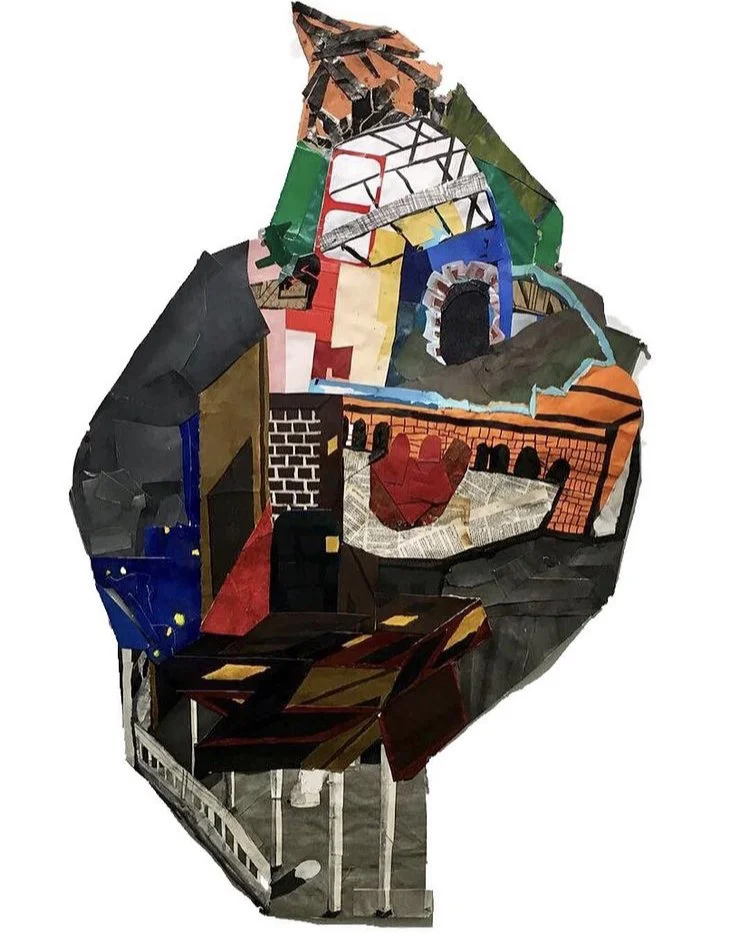 Self Portrait II, mixed media on wood, 2018