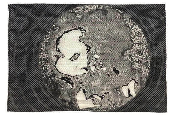 Caviar, Handwoven on TC@ Loom, 32" x 28", 2023