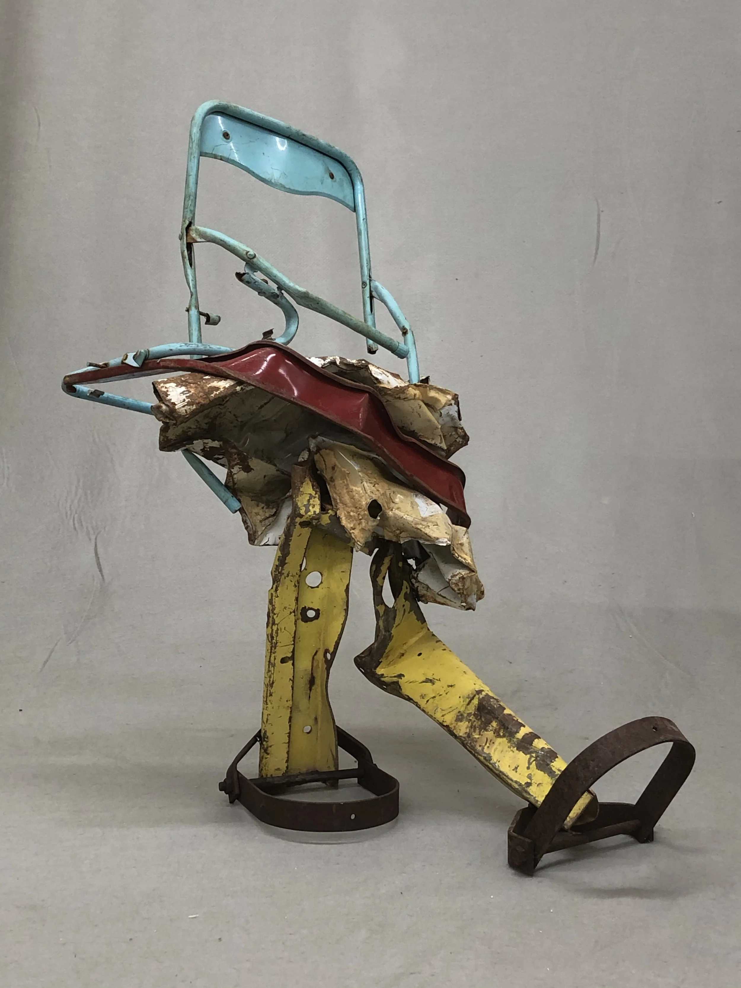 We Real Cool, 36" x 23" x 31" repurposed steel, 2020