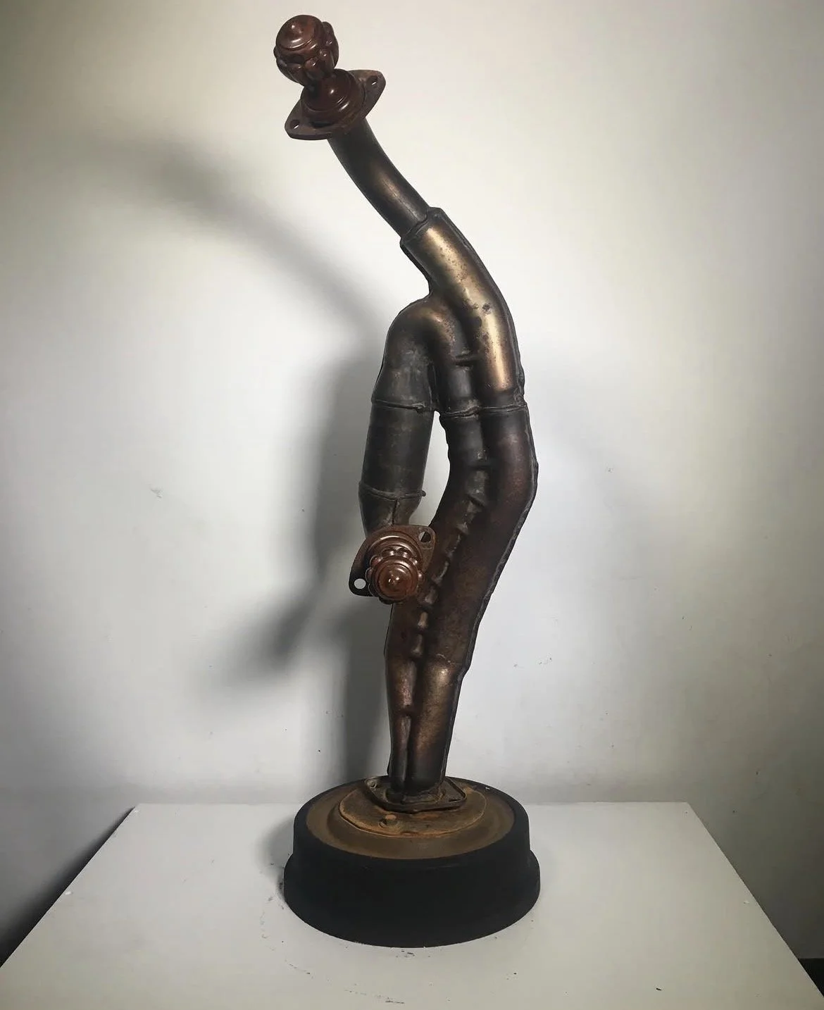 As They Are, repurposed steel, bed posts, 2019