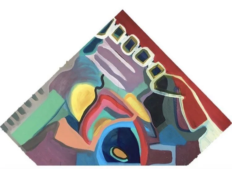 Organic forms, paint on wood, 2018