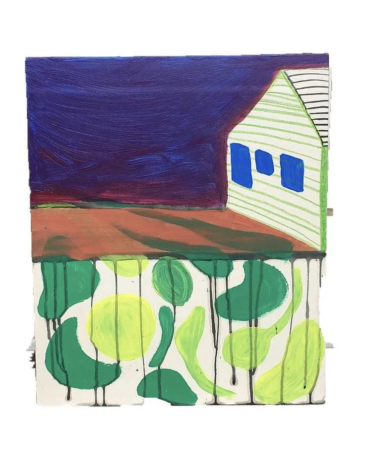 Nowheres Land, paint on found surface, 2018