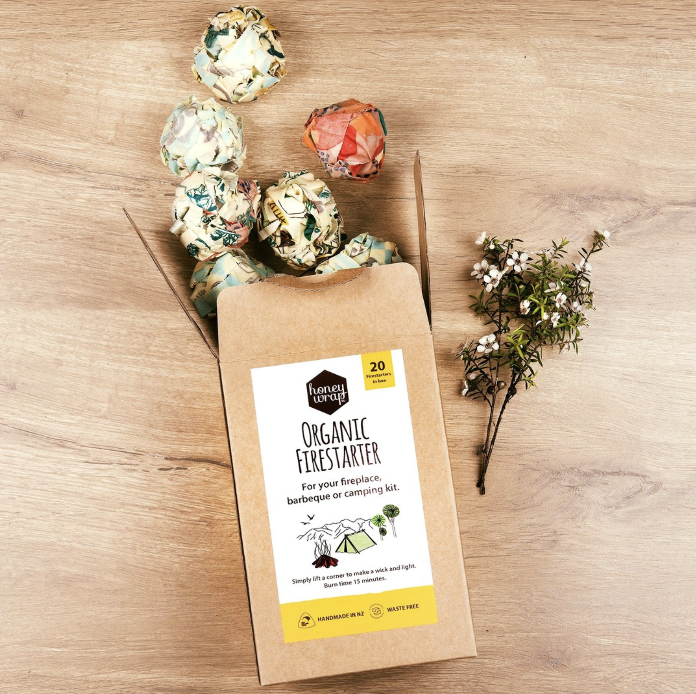 Honeywrap Firestarters Packaging