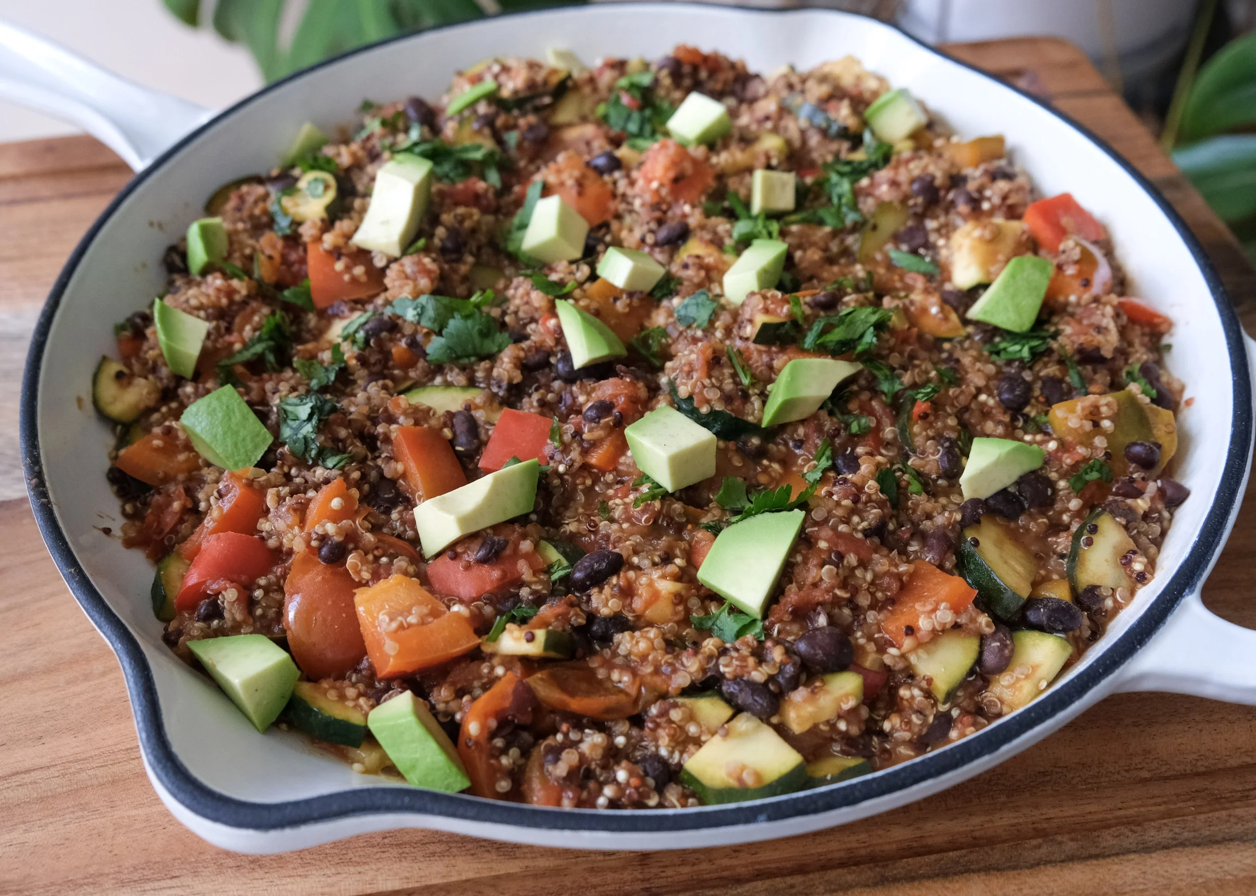 One Pan Mexican Quinoa and Black Bean Bowl