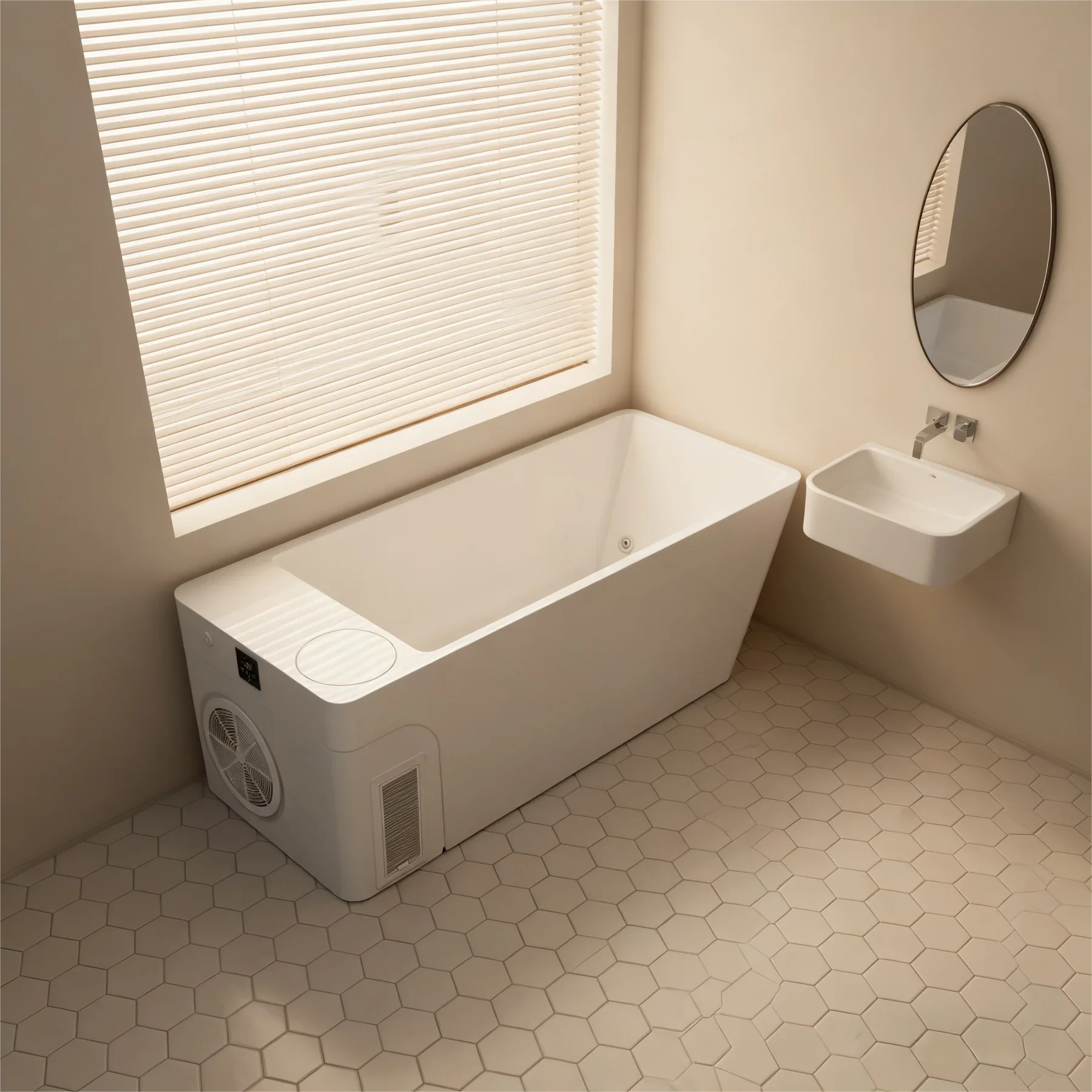 Acrylic Ice Bath Tub with Built-In Ice Machine