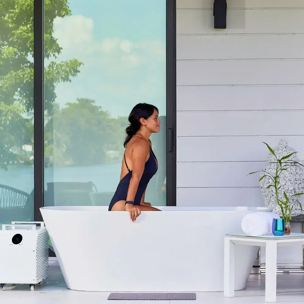 Cold Water Therapy 1 Person Oval Shape Ice Bath Chiller Machine Cold Plunge Ice Bath