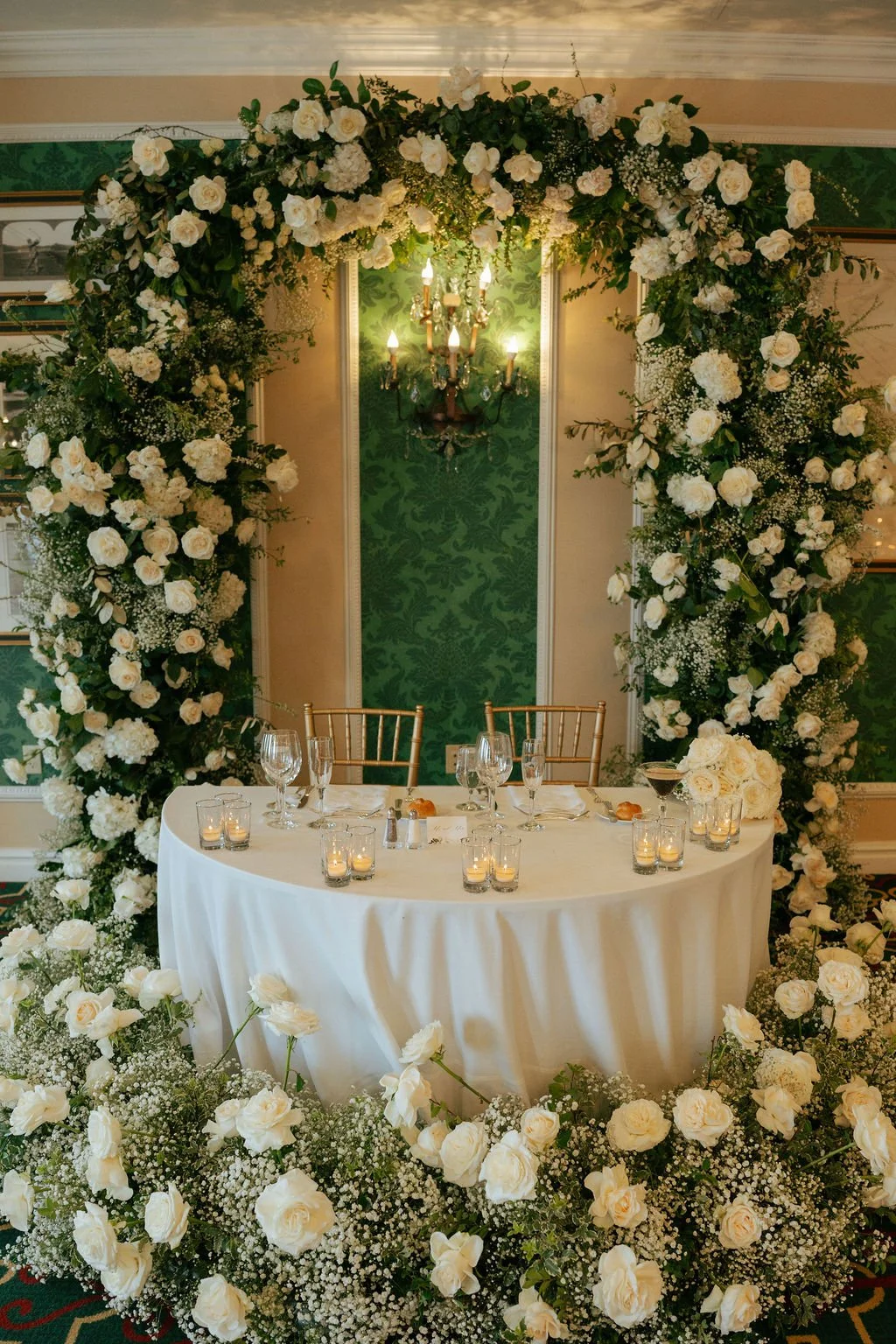 reception sweetheart table set up at The Broadmoor